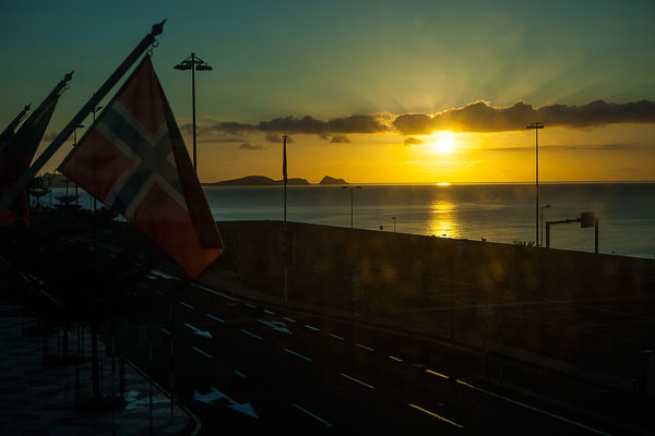 Sunrise from Funchal airport 2010